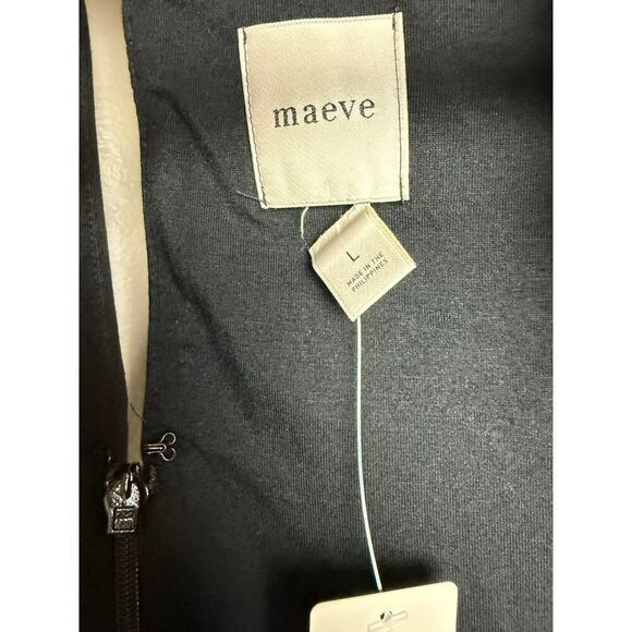 Anthropologie Maeve Square-Neck Scalloped Hem Mini Dress NWT Sz. L - Picture 8 of 9